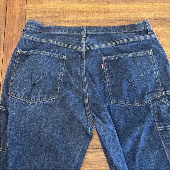 Levi’s 514 Jeans Mens Size 36x34 Blue Denim Slim Straight Carpenter Y2K Workwear - Picture 3 of 13